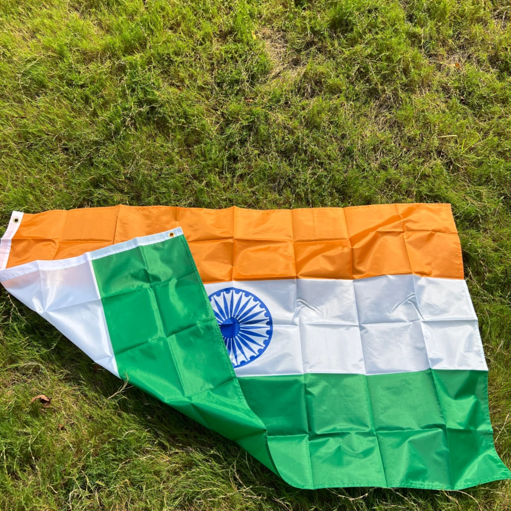 In Ind India Indian Flag 3x5ft DecorationIndia National Flag 90X150cm Hanging Polyester home decoration