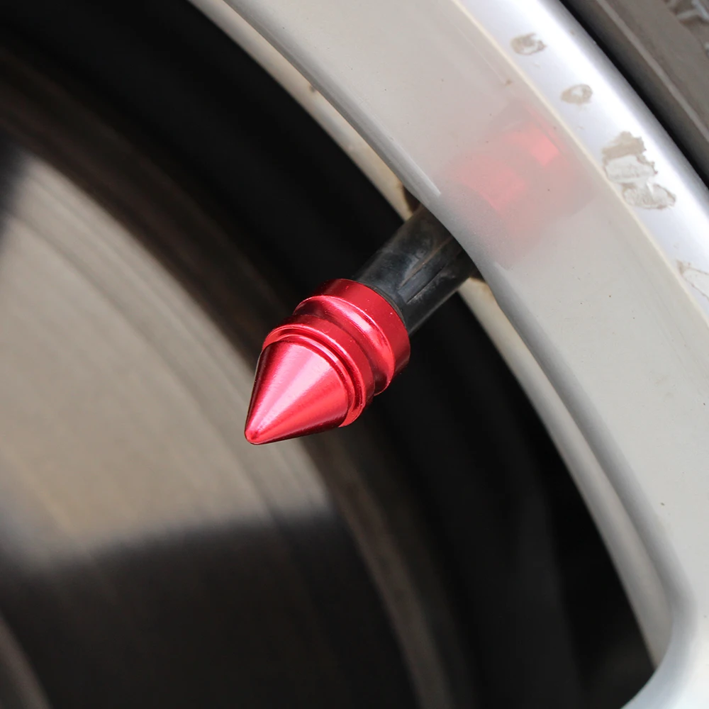 4 stücke Auto Reifen Ventil Kappe Granate Aluminium Reifen Ventil Stem Abdeckung Luft Staub Kappe Reifen Ventil Lkw Fahrrad Felge ventil Stem Kappe – Detail 25