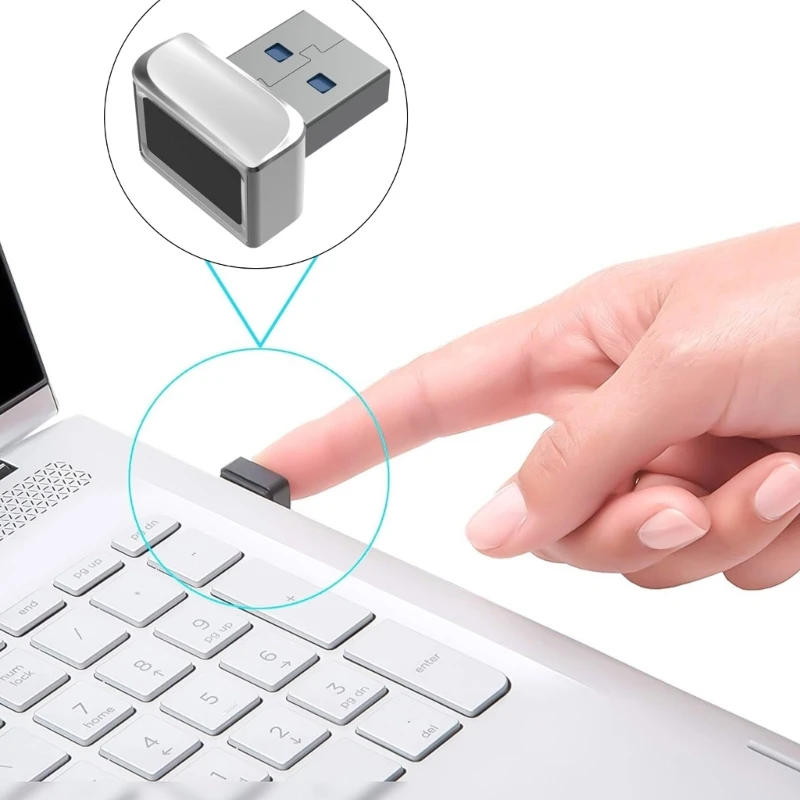 قارئ مفاتيح بصمة USB يدعم لغات متعددة لجهاز كمبيوتر Window10/11