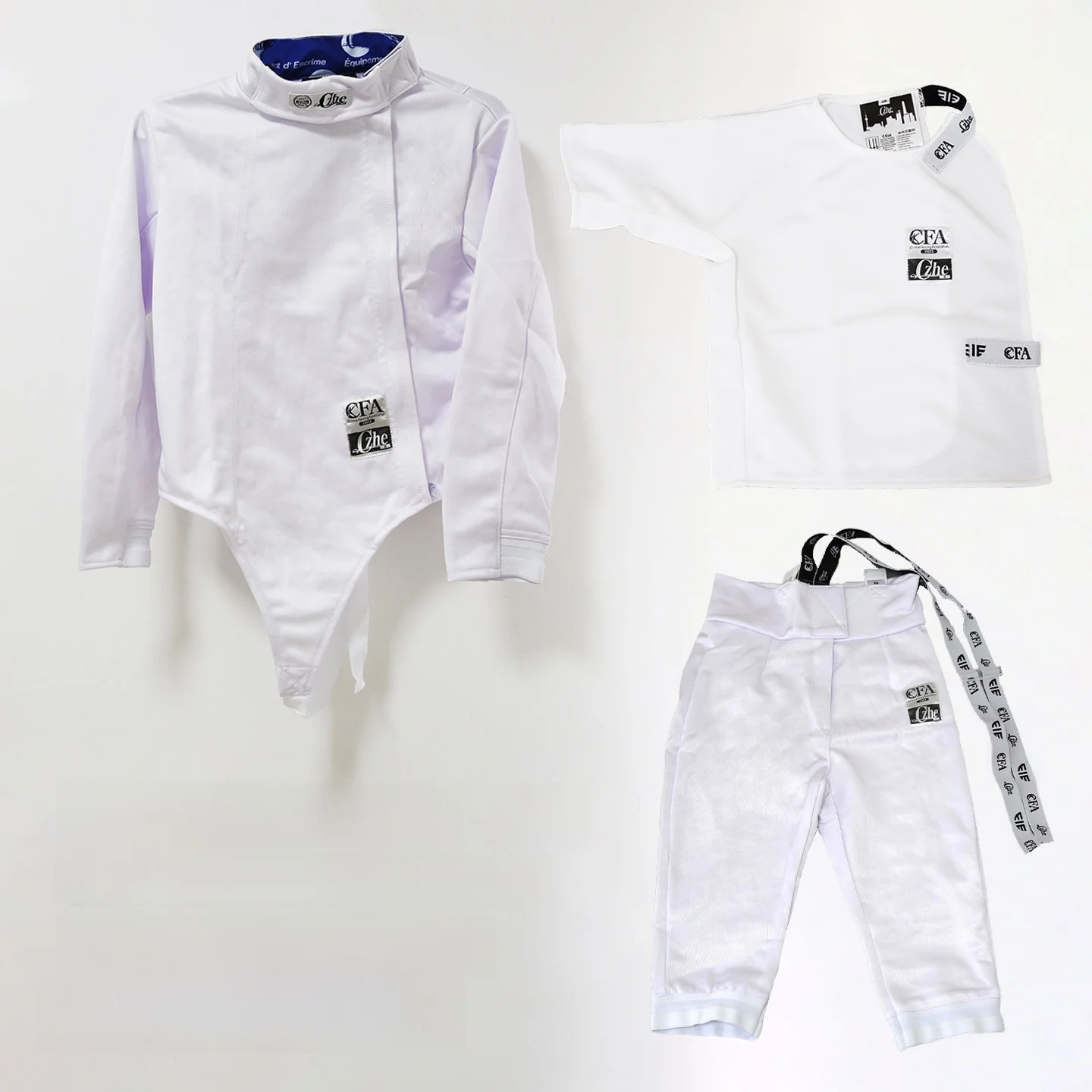 czhe-fencing-suit-three-piece-set-ice-silk-protective-clothing-for-competition-training-epee-foil-sword-professional-fencing