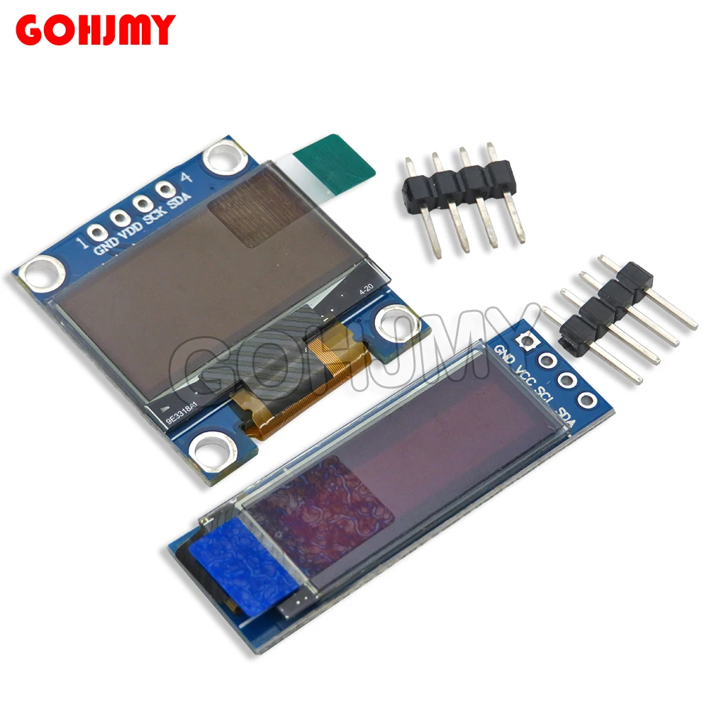 0.91 / 0.96 inch oled IIC Serial White / Blue OLED Display Module 128X64 / 128X32 I2C SSD1306 12864 LCD Screen Board for Arduino