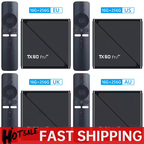 Android 16 Smart TV Box 14K 2.4G/5G Dual WiFi Set Top Box Media Player 16GB RAM 256GB ROM Smart Home Theater TV Box with Remote