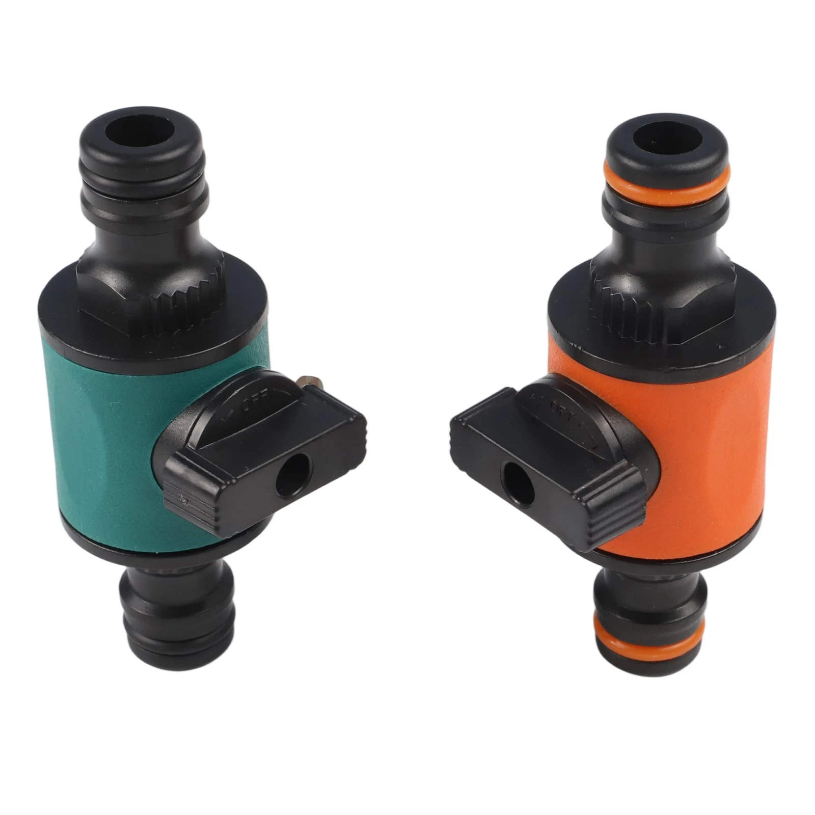Two way Nipple Hose Connector Set 8 Pieces with Quick Release and Inline Shut Off Valve for Garden Watering Compatibility