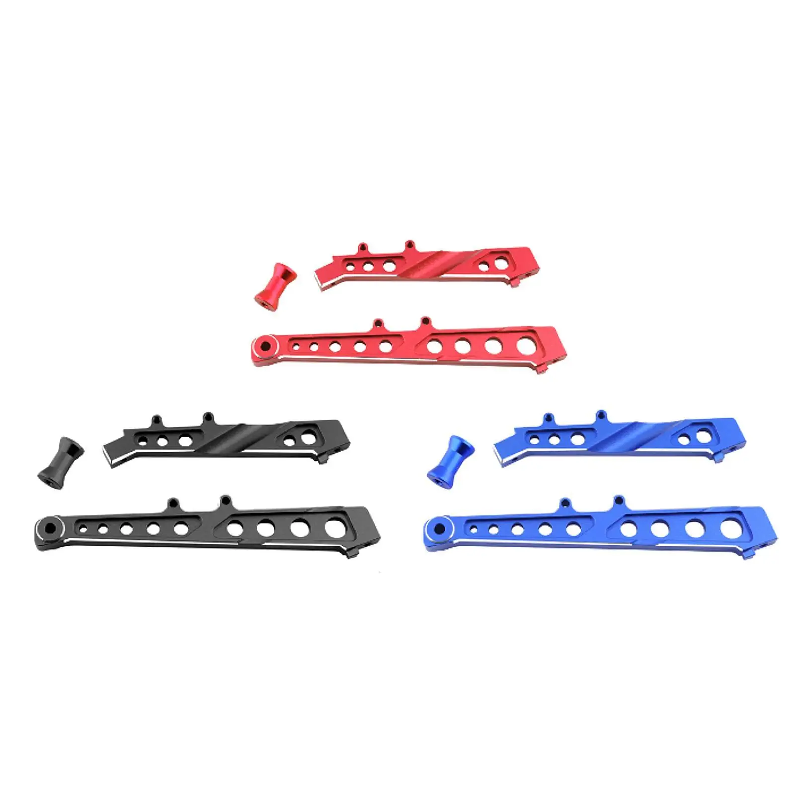 Aluminum Alloy Front Rear Chassis Support Bracket Front Rear Support Frame for 1/7 Limitless All-road Ara109011 Ara109001