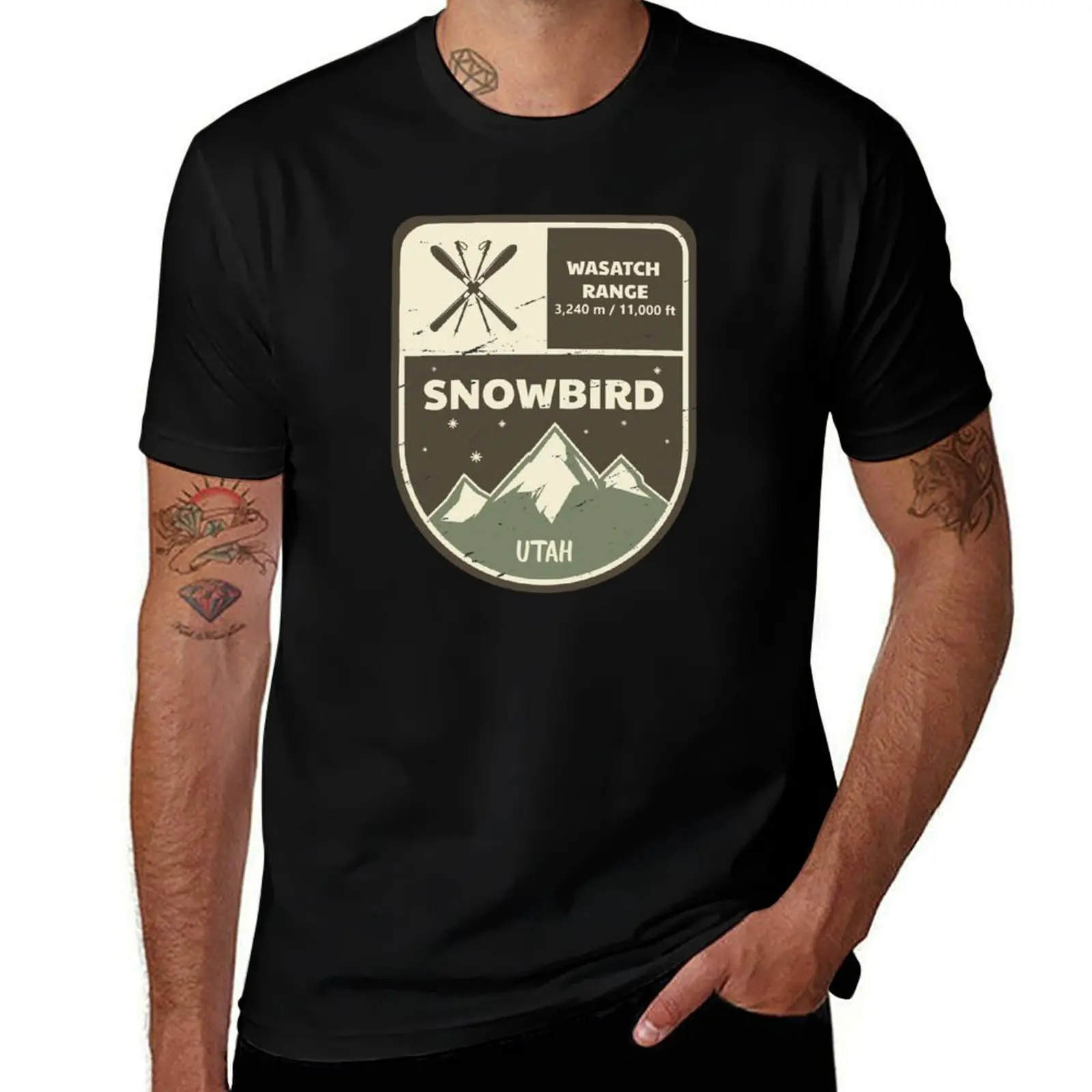 Snowbird Wasatch Range Utah T-Shirt Lightweight Cooling Short Sleeve Tee T-Shirt