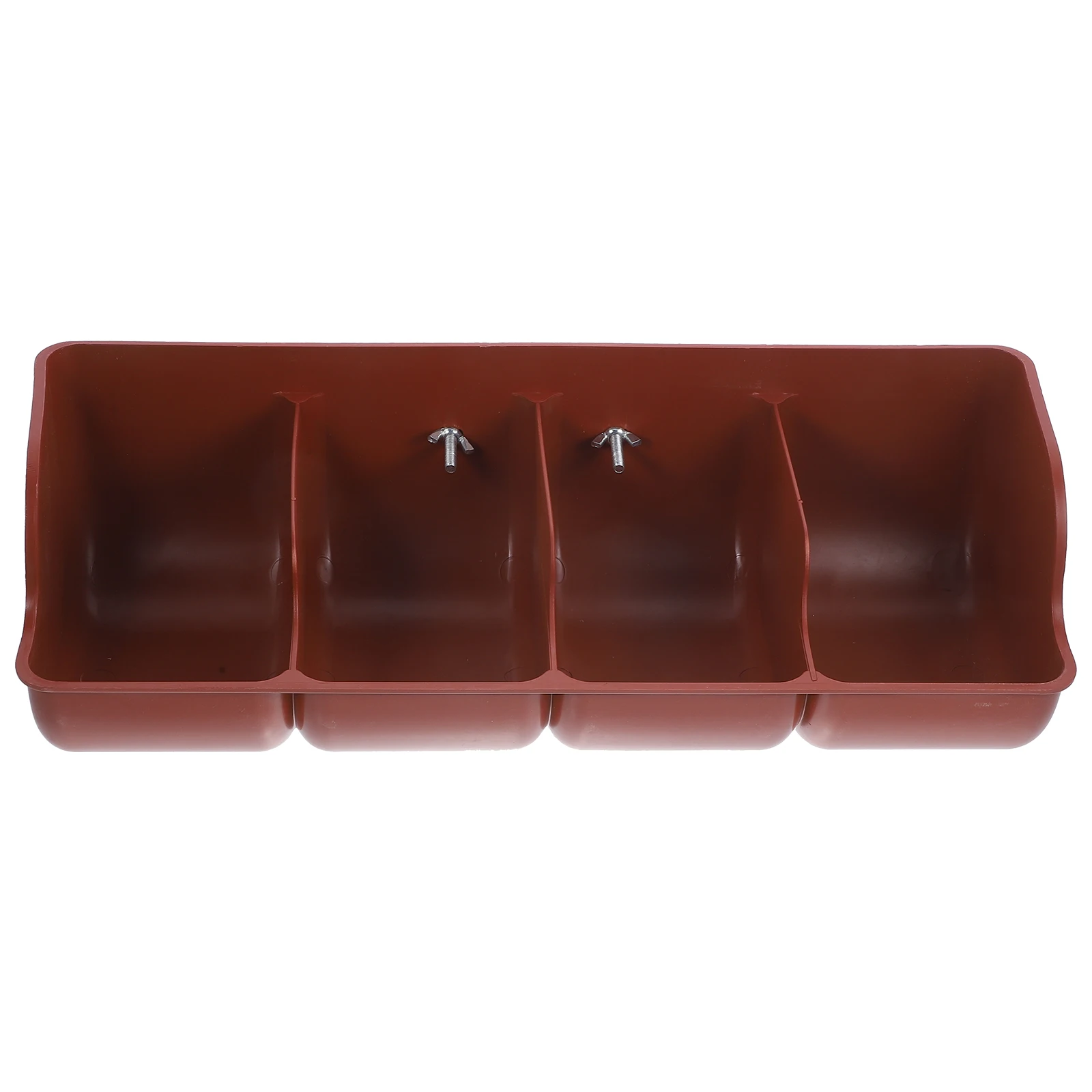 

Four Hole Pig Feeder Trays Four-hole Compartments Dry Wet Food Water Holder Plastic Feeding Device Farm Necessity Easy Install