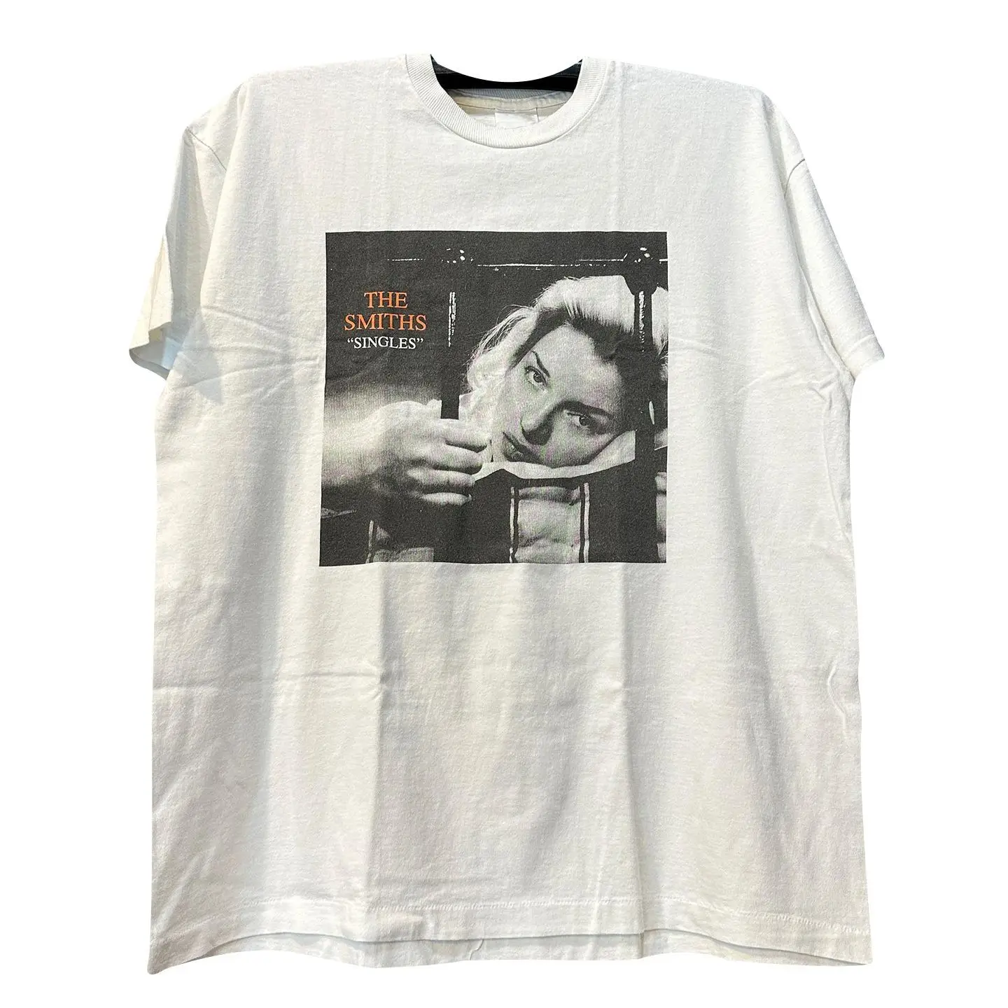 Koszulka z krótkim rękawem The Band Music Album At Smiths Smith, vintage, amerykańska, letnia, bawełniana, męska i damska