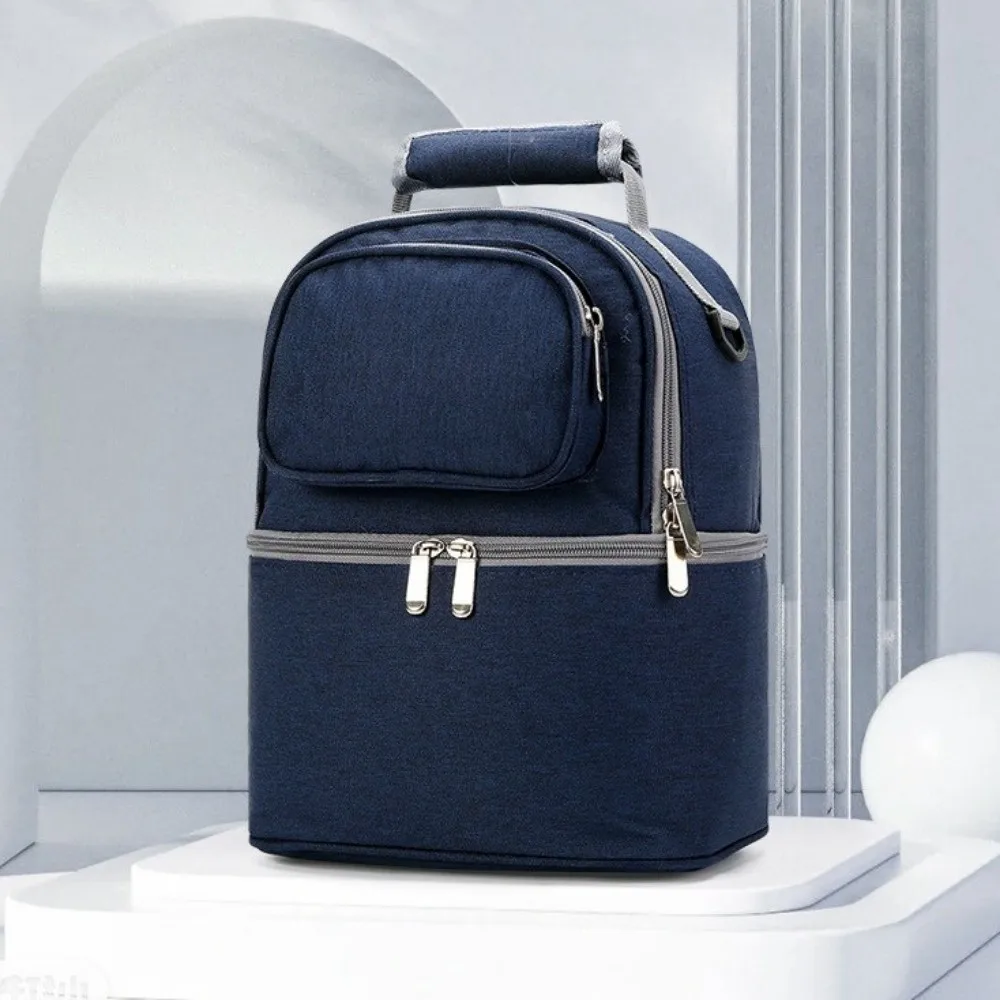 

Large Capacity Maternity Backpack Insulation Material Double Layer Baby Food Backpack Handbag Style Fresh Preservation