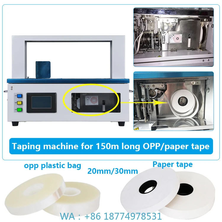 Table Banknote Plastic Opp Book Money Bundling Paper Tape WrappingGreen Packing Bundle Fully Automatic Strapping Machine for