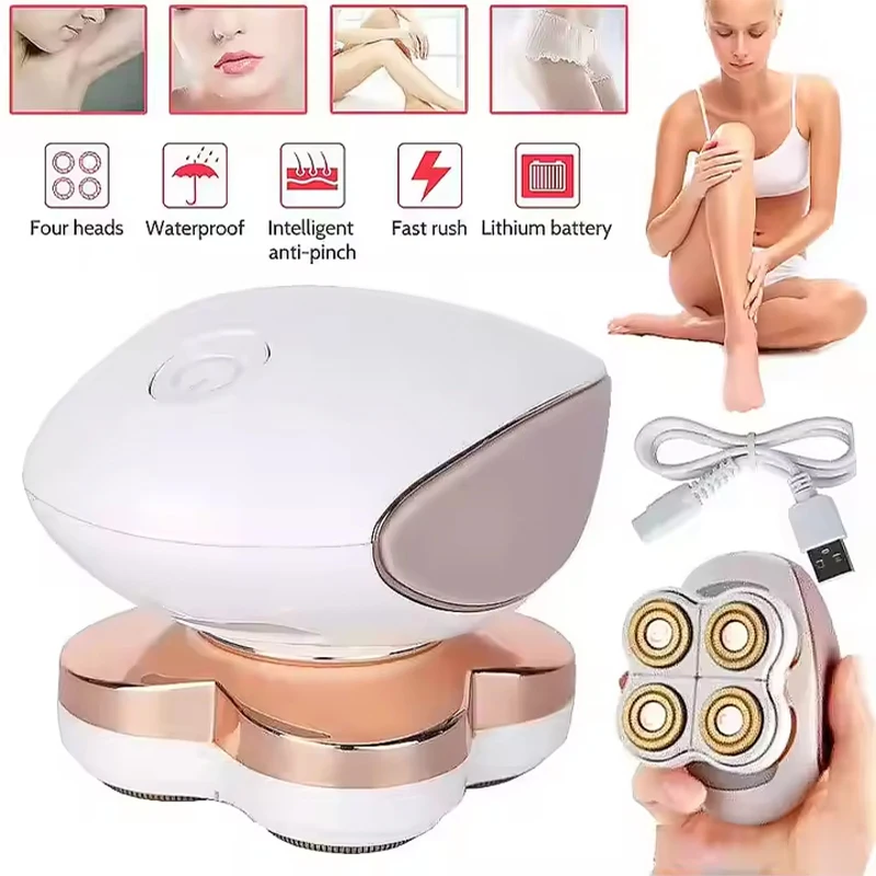 

Women's rotating hair removal device, USB charging, women's hair removal razor, women's electric bikini trimmer