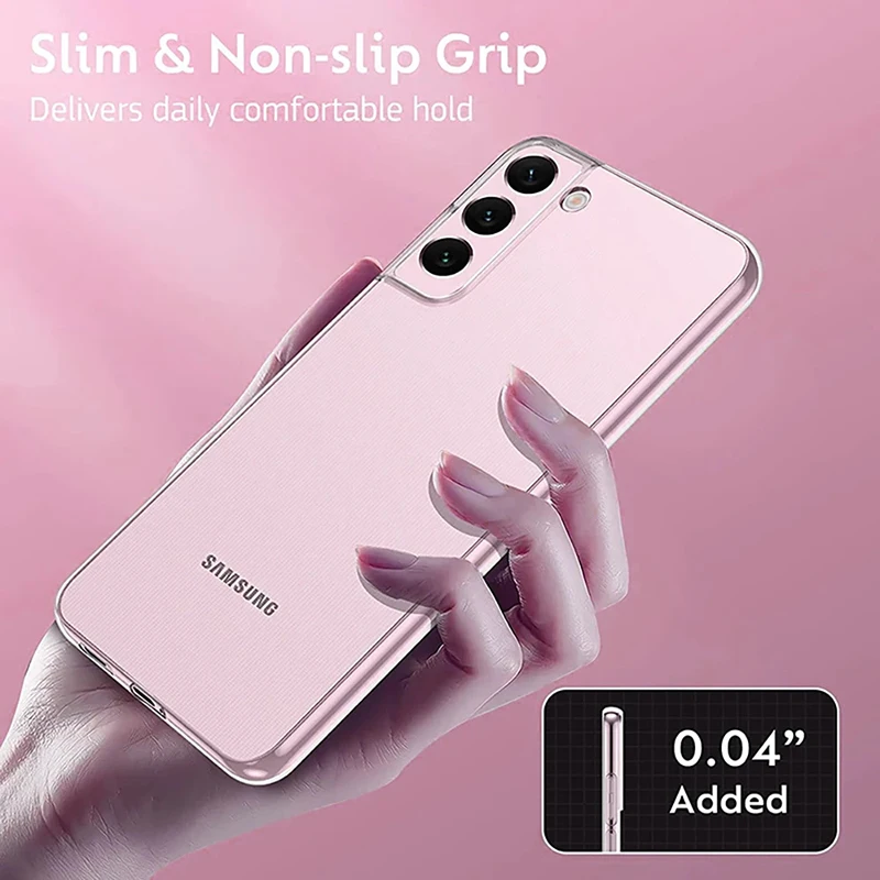 Clear Silicone Soft TPU Case For Samsung Galaxy S23 S21 S20 FE S22 S24 Plus S9 S10 Lite Ultra Thin Transparent Case Bumper Coque