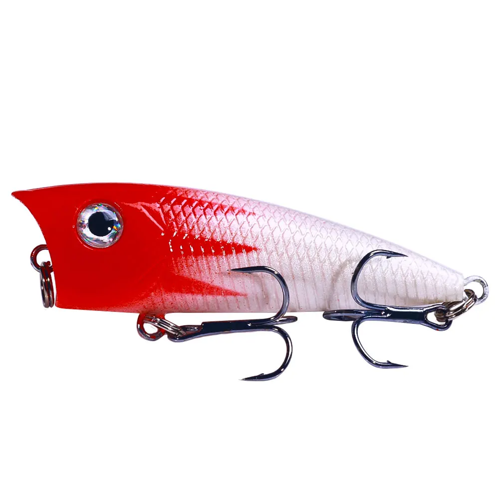 HENGJIA 6cm 6.3g Fishing Lures Popper Topwater Floating Bass Sea Pesca Crank Lure Swimbait Wobbler Fishing Tackle