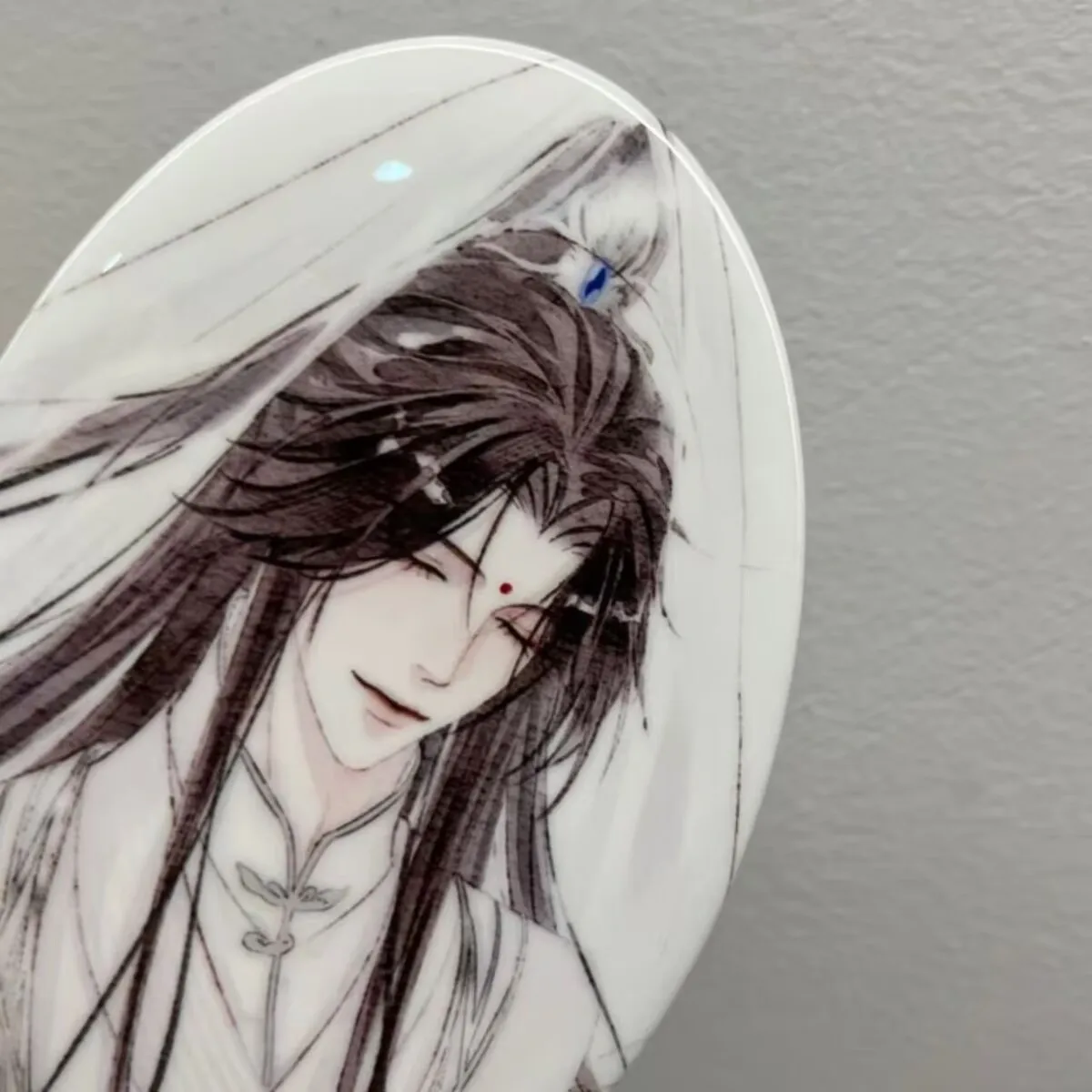 New Anime Peripheral White Cat Master, Chu Wanning Elliptical Bar Badge, Tinplate, Homemade Millet Brooch, Second Edition