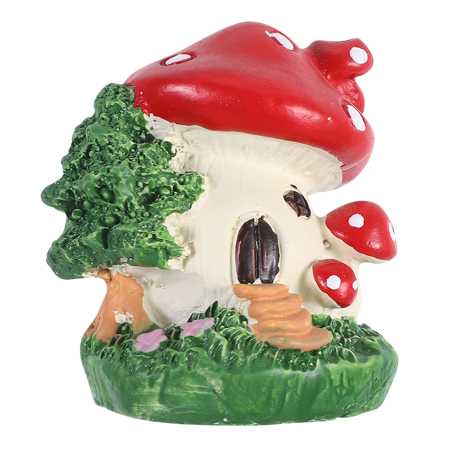 

Microscopic L scape Fish Tank Decor Mini Mushroom House Resin Bonsai Habitat Aquarium Accessories Fake Miniatures