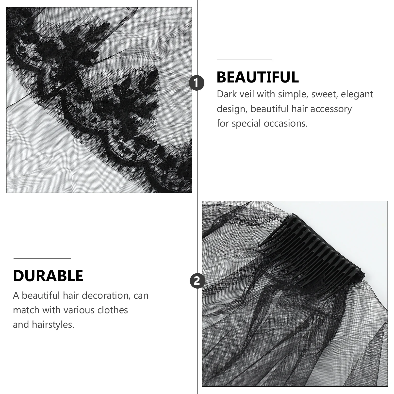 

1Pcs Wedding Bridal Veil Short Retro Mesh Elegant Romantic Veil for Bride Wedding Hair Accessory Photography Prop