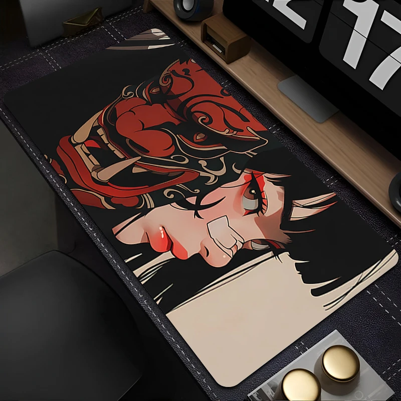 Gaming Accessories Mouse Pad Gamer Cabinet Mousepad Anime Support Laptop Devil Oni Mask Keyboard Pad Office Accessory Desk Mat