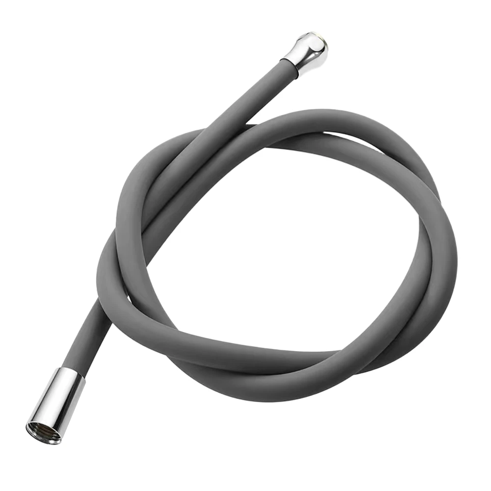 High Pressure Resistant 1 5M Silicone Flexible Shower Hose with Anti Winding Feature Compatible with Standard Shower Faucets