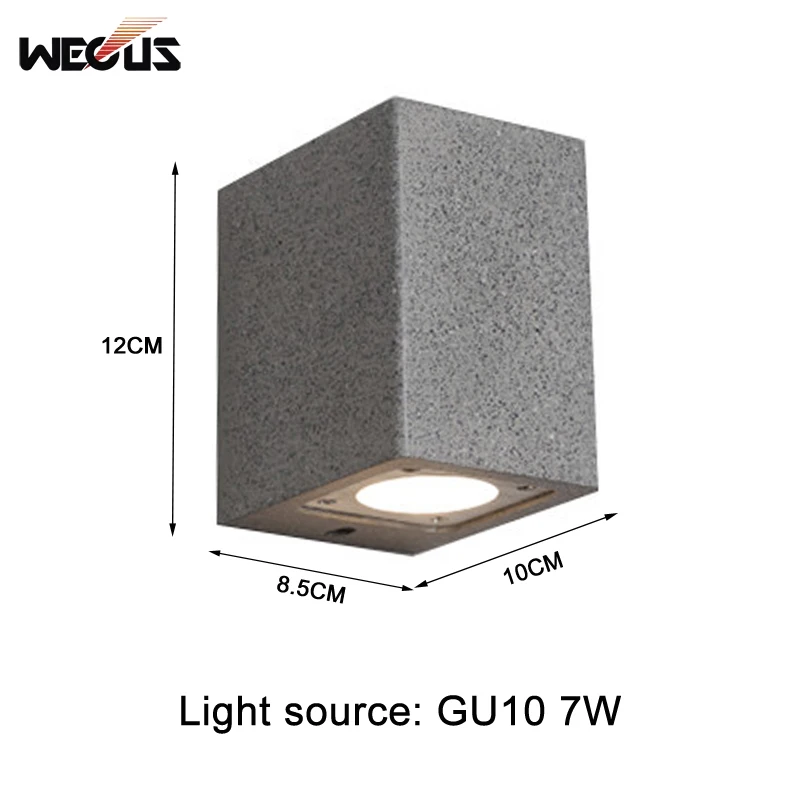 

Creative Minimalist Outdoor Waterproof Cement Wall Lamp for Villa Courtyard Exterior Wall Balcony Terrace Garden Yard Lighting