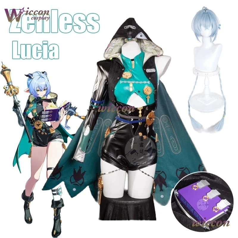 لعبة Zenless Zone Zero Lucia أزياء تنكرية شعر مستعار موحد أغطية الرأس الزي ZZZ Spook Shack بدلة نسائية لحفلات الهالوين