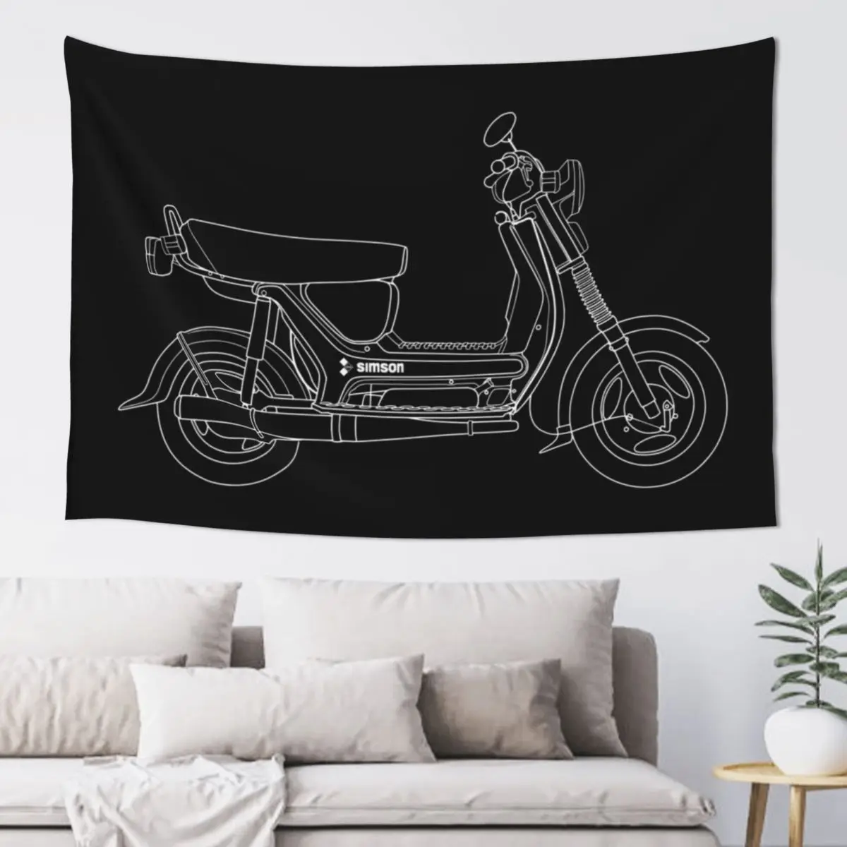 

Simson SR50 scooter best t-shirt design Tapestry Custom Decoration Pictures Room Wall Room Decore Aesthetic Tapestry