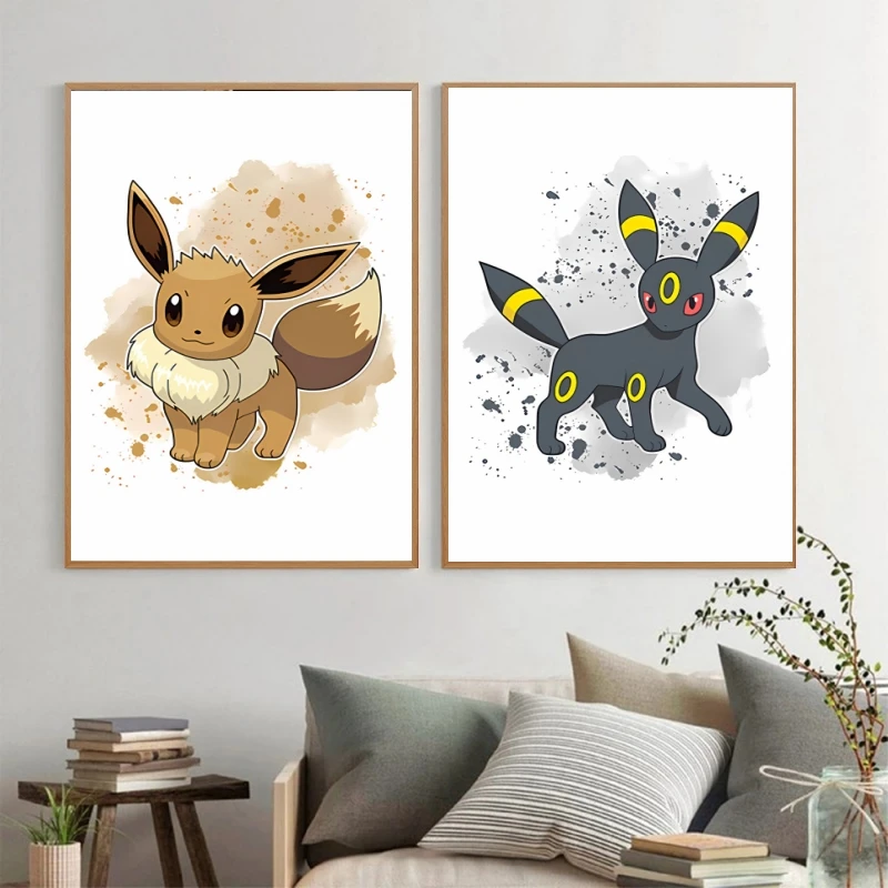 Pintura de obra de arte en lienzo, Pokémon, Pikachu, decoración de dormitorio de niños, pinturas, impresiones modulares, figuras de acción para niños