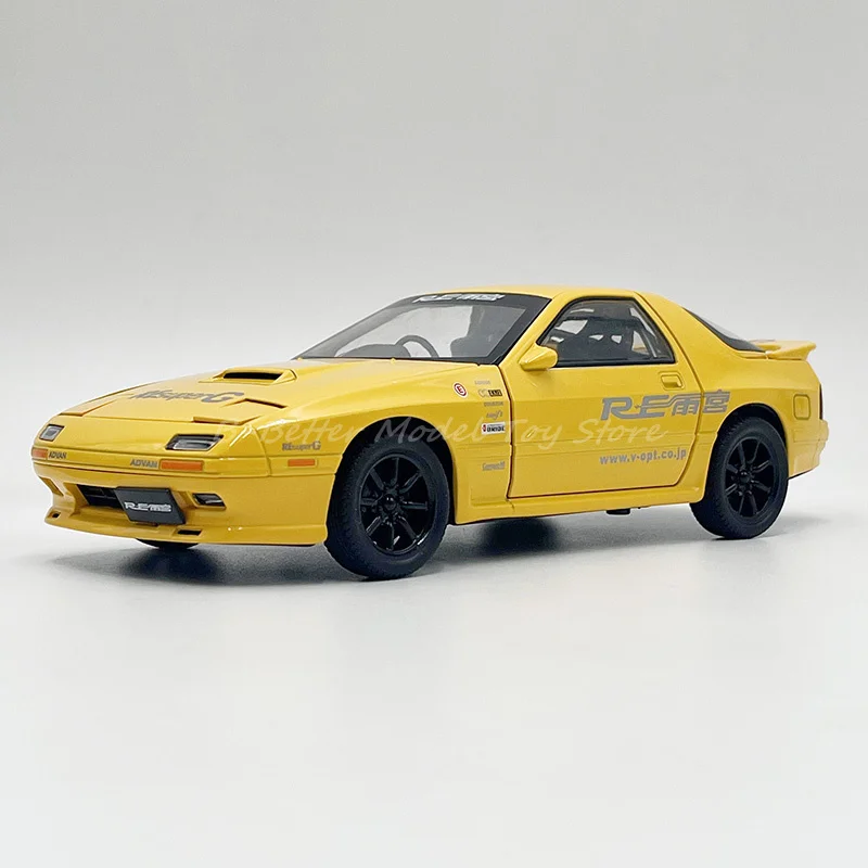 1:24 Diecast modello di auto giocattolo RX-7 Replica in miniatura tirare indietro con suono e luci per i regali