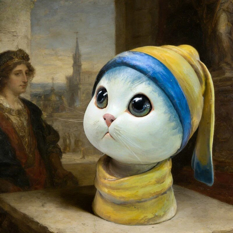 

Предзаказ: Модель милого кота JXK из смолы в масштабе 1/6 с жемчужными серьгами для 12-дюймовых фигурок, креативные художественные украшения, настольные сувениры, подарки