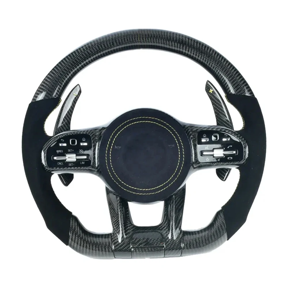 Steering Wheel for Mercedes-Benz AMG G-Class G500 C63 W212 W205 W204 W213 CLA CLS GLC GLE GLK 2010-2021 Customized Carbon Fiber