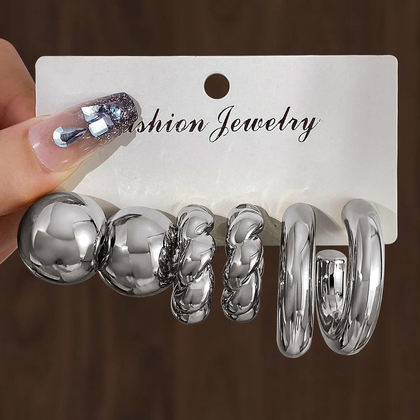 مبالغ فيها الذهب اللون الاكريليك وأقراط الرجعية القرط المستديرة للنساء العصرية مجوهرات القرط مجموعة الملحقات #4