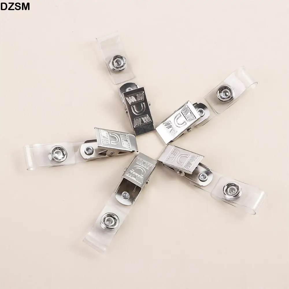 

Office Stainless steel Lanyard Clips Metal Key Card Holder ID Card Clips Badge Reel Clips Card Clip Holders Badge Holder Clip