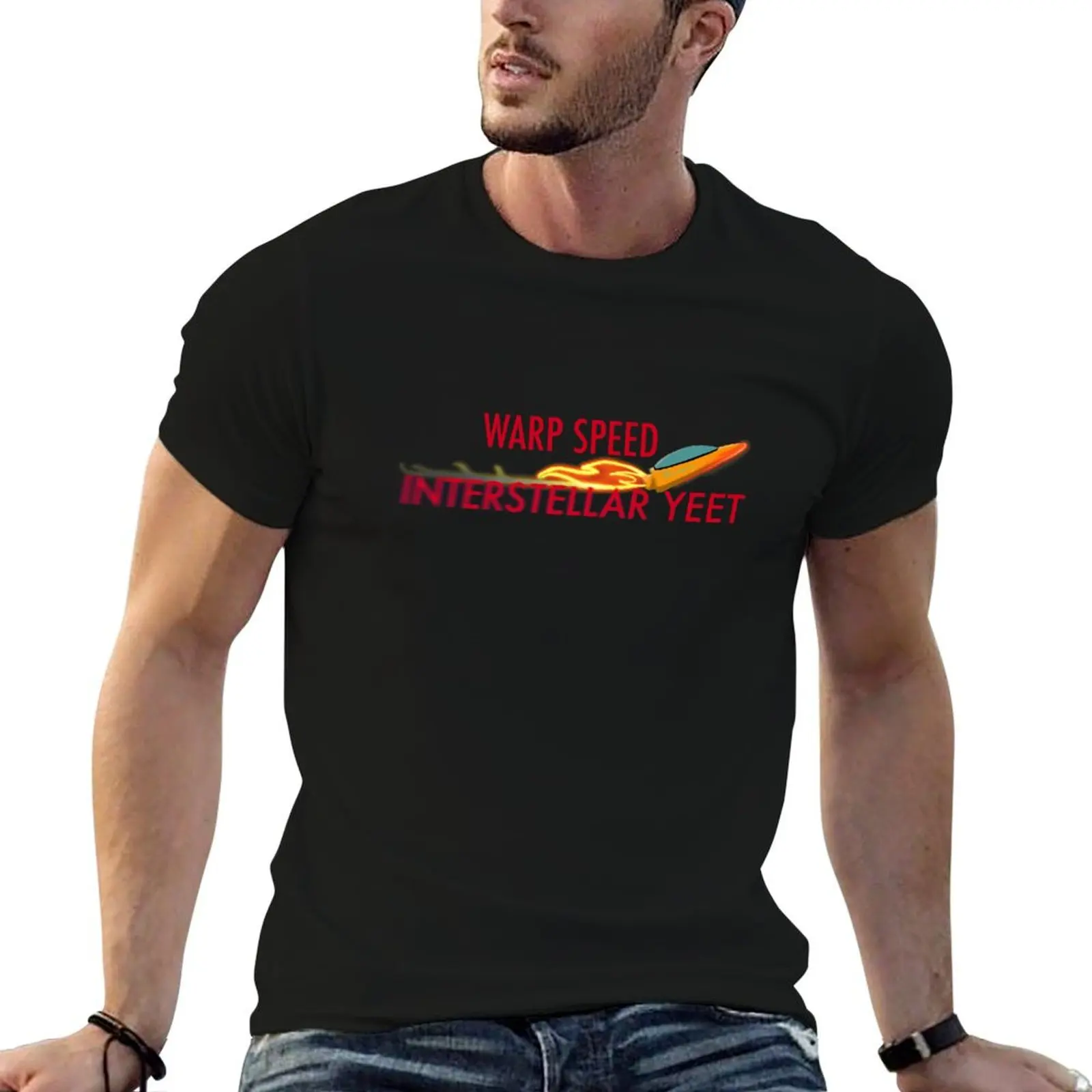 Warp Speed: Interstellar Yeet T-Shirt hippie clothes oversizeds mens shirts graphic tee