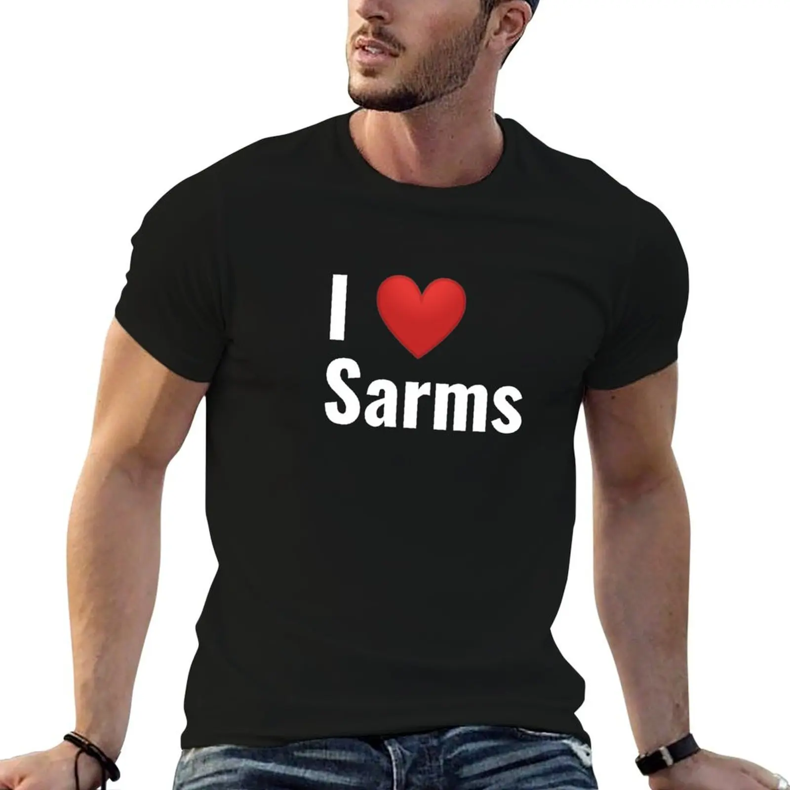 

I heart Sarms T-Shirt man t shirt cotton high quality t shirt man plain T-Shirt