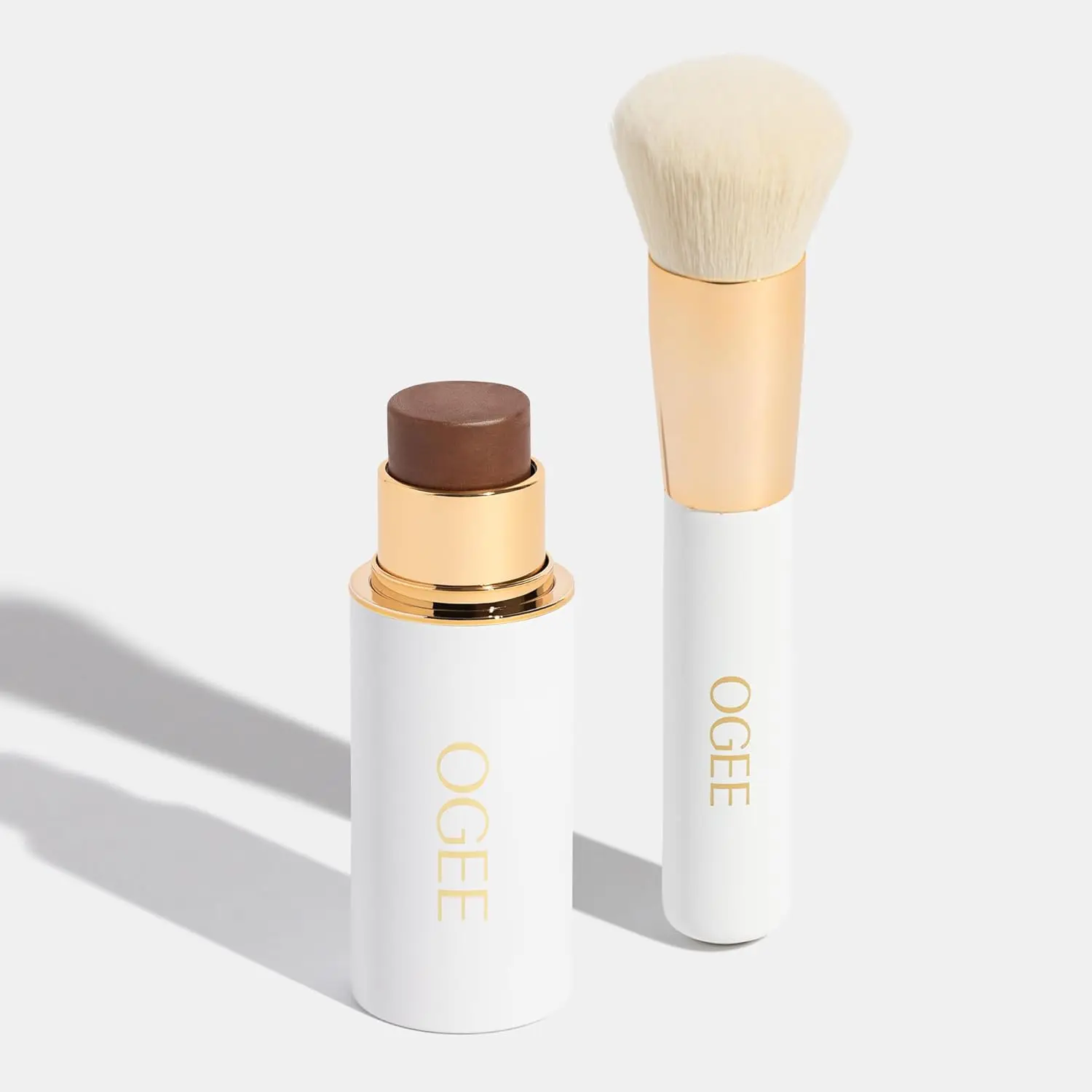Bronze & Blend Duo: set di pennelli per bronzer e frullatore organici per un trucco impeccabile