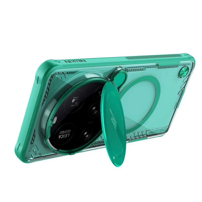 NILLKIN Iceblade for Xiaomi 15 Ultra 2025 Magnetic Case Eco Anti Yellowing with Aluminum Stand Lens Protection Shock Proof Shell
