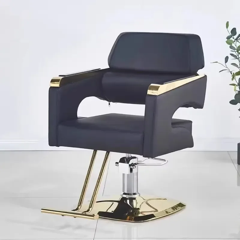 Retro Comfort Barber Chair Salon Beauty Italian Aesthetic Dyeing Hair Barber Chair High-end Hairdressing Silla Home Furniture