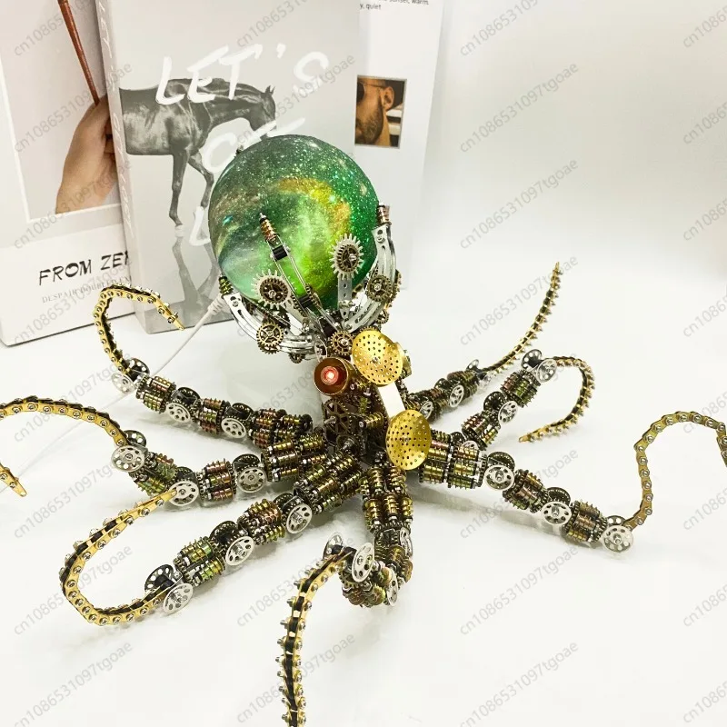 Steampunk Mechanical Octopus DIY Metal Assembly Model Puzzle Toy