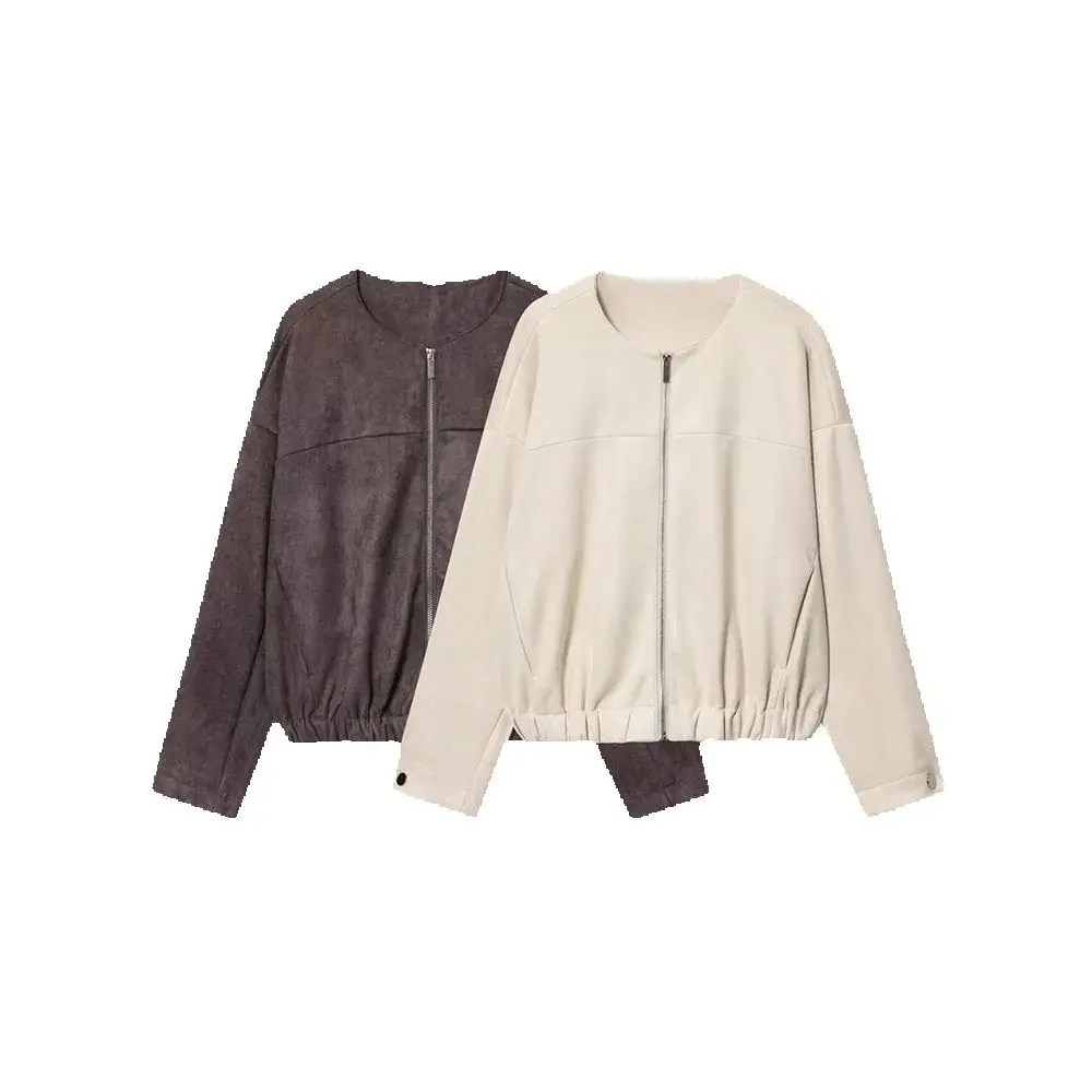 

Autumn new women's suede effect pilot jacket jacket jacket