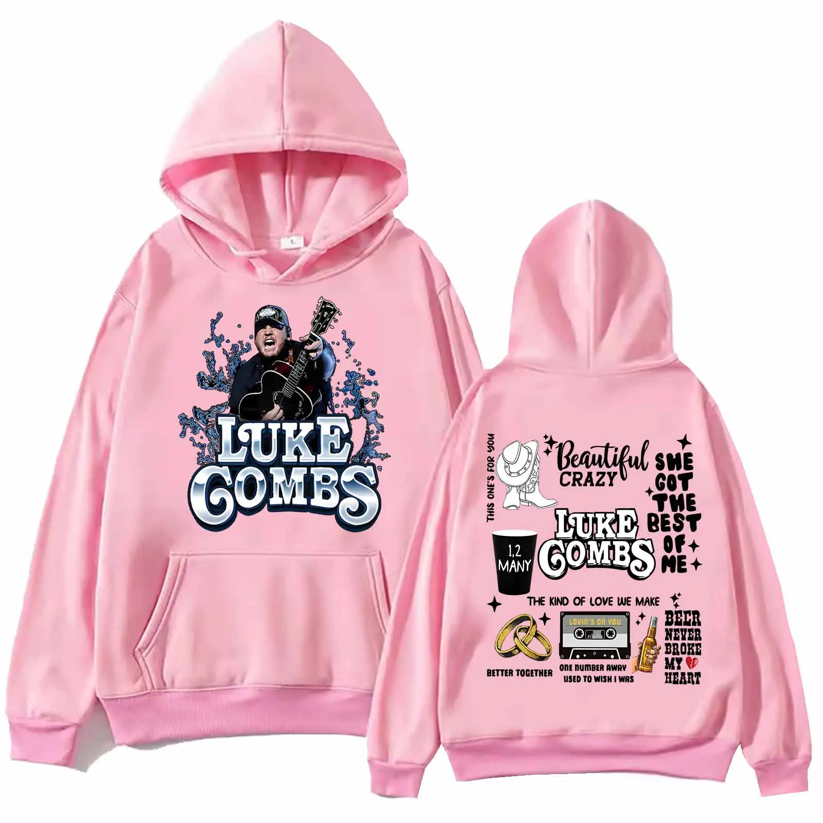 Luke Combs 2025 Hoodie Harajuku Hip Hop Pullover Tops Sweatshirt