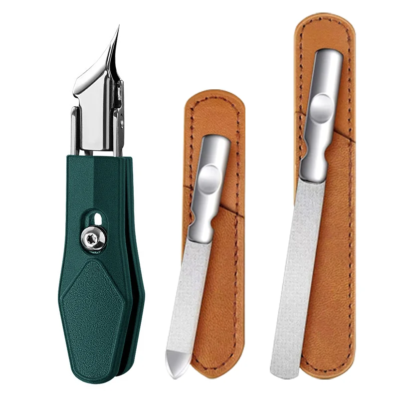 Nail Clippers Nail File Set Stainless Steel Double-Sided Metal Nail File and Polisher Suitable for Fingernails&Toenails
