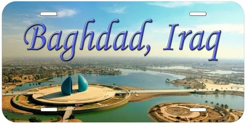 Baghdad Iraq BI02 Novelty Car License Plate Aluminum