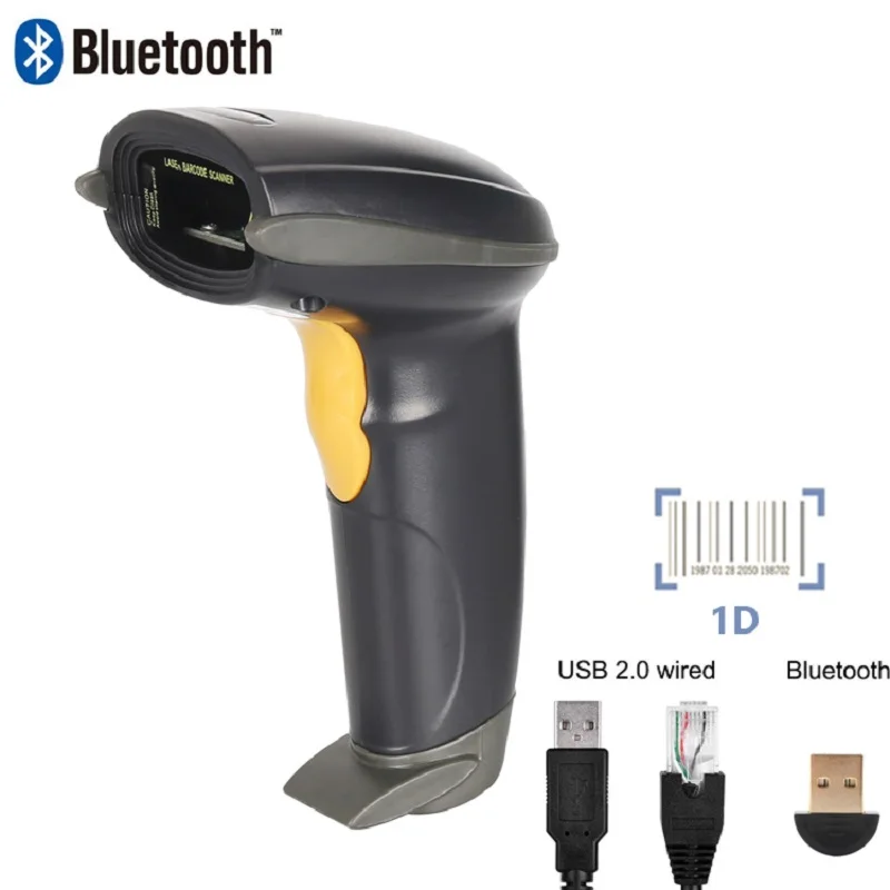 Android barcode scanner handheld 1D laser portable bluetooth barcode scanner with batteries