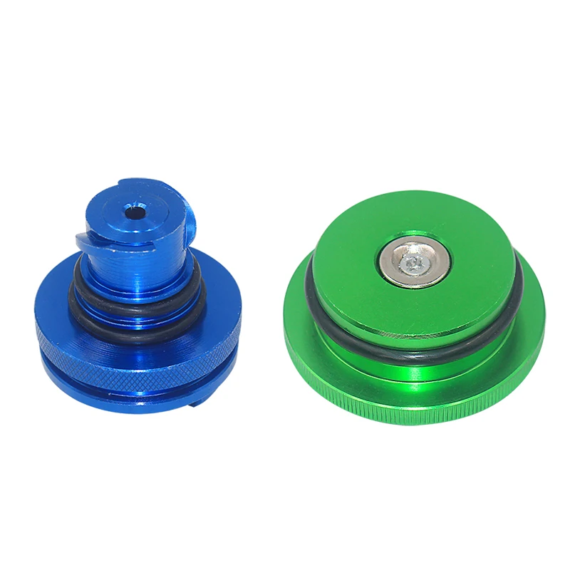 Green Billet Fuel Cap and DEF Cap for 2013-2017 Dodge Ram Cummins and EcoDiesel