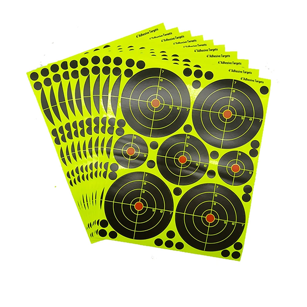 4" X 4，3“X 1, 2"X 2 Self adhesive Splatter & Reactive Shooting targets for Gun-Pistol-Rifle-Airsoft-Pellet Gun- Air rifle.