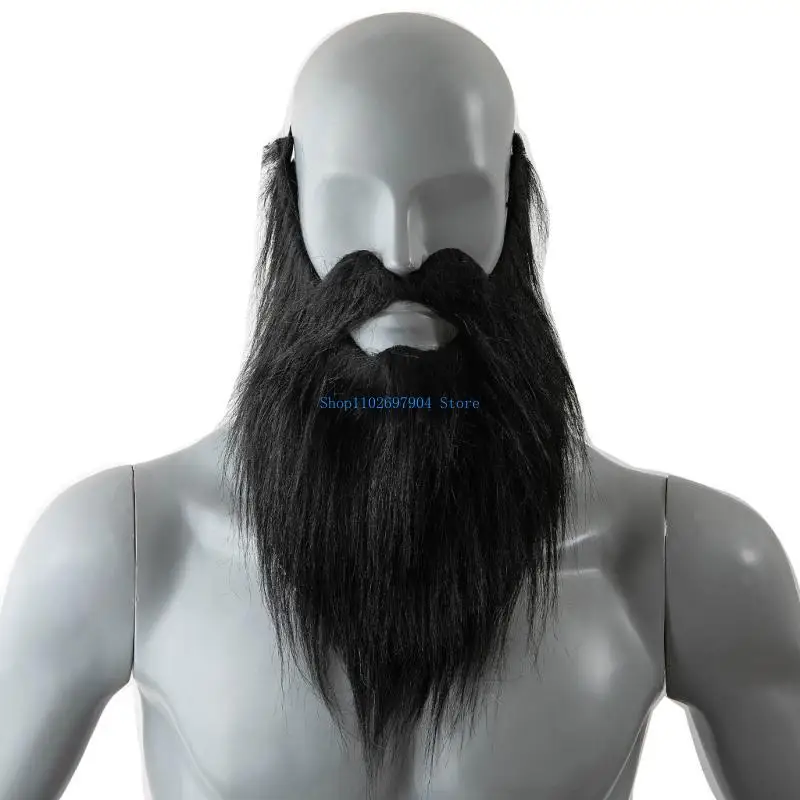 Fantasia barba falsa n7yf, homem velho, bigode, fantasia halloween, barba engraçada, acessórios cabelo para