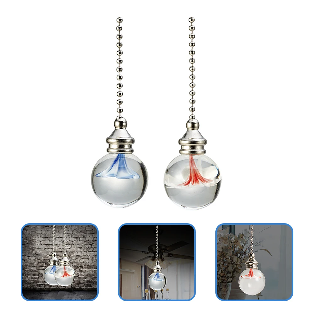 

Ceiling Fan Chain Decorative Bronze Glass Light Extension Hanging Lamp Light Pull Chain Portable Lighting Accessories