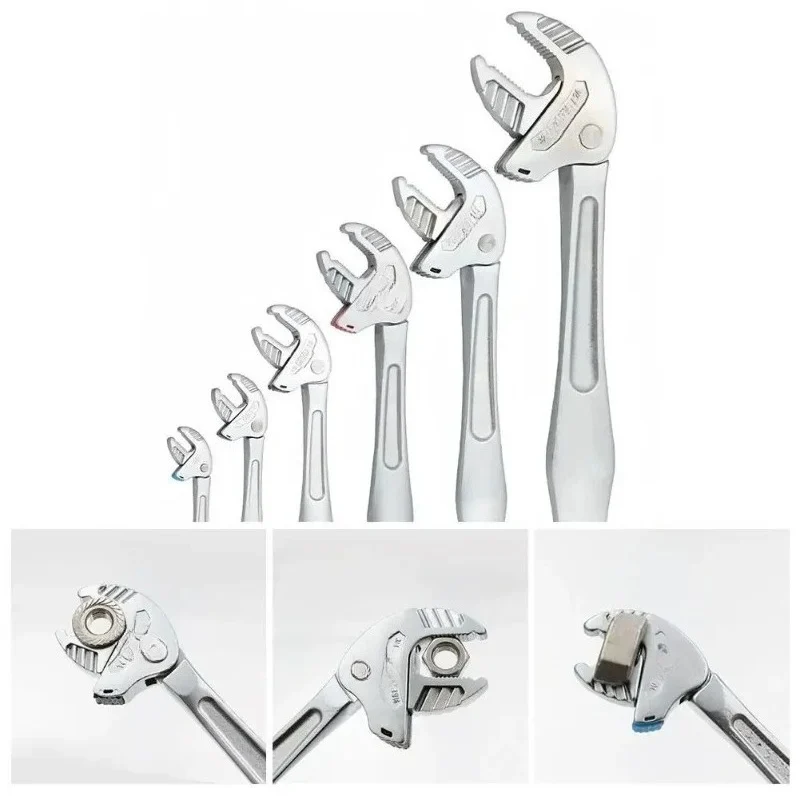 

Industrial Crab Claw Wrench - Self-Adjusting Ratchet with Wide Jaw for Automotive, Piping & Manufacturing (Heavy-Duty)