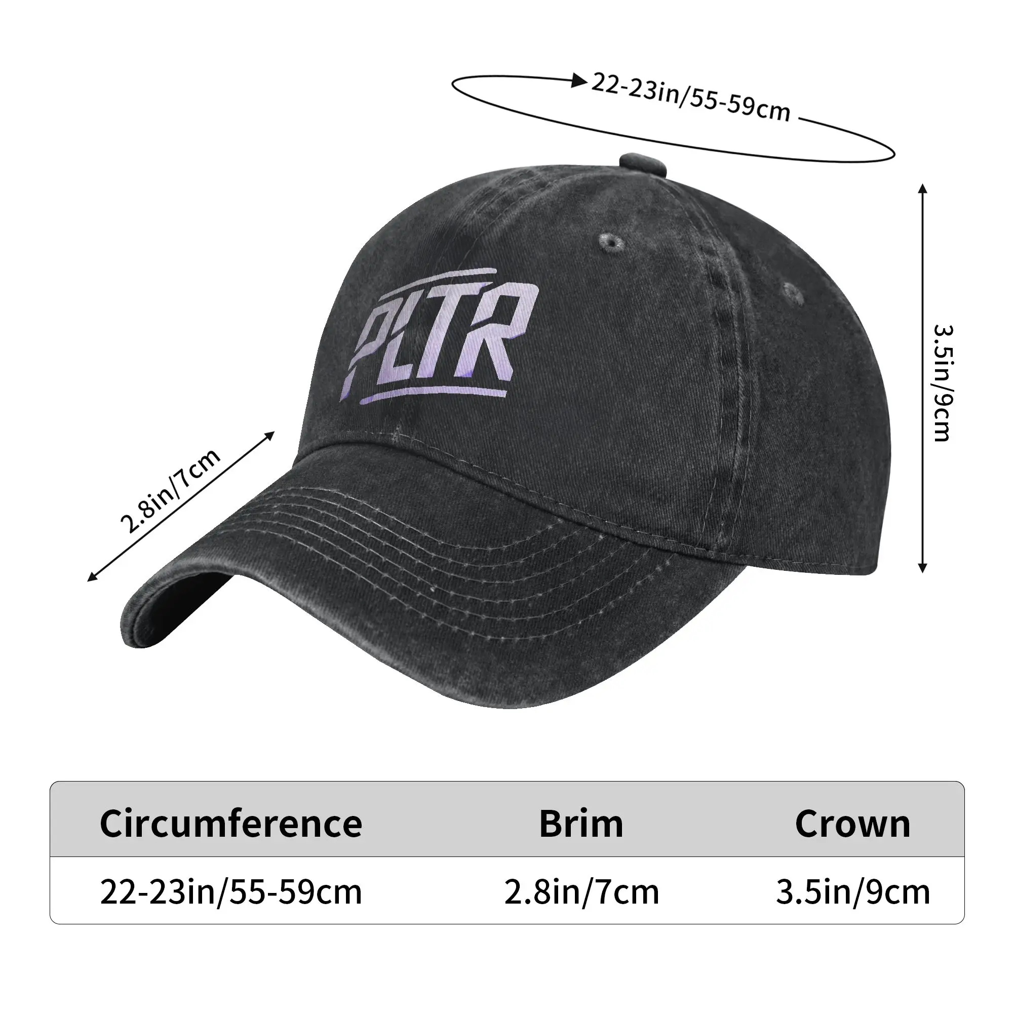 قبعات البيسبول الكلاسيكية Palantir PLTR للجنسين نمط المتعثرة الدنيم Snapback قبعة في الهواء الطلق الصيف قبعات قابلة للتعديل قبعة