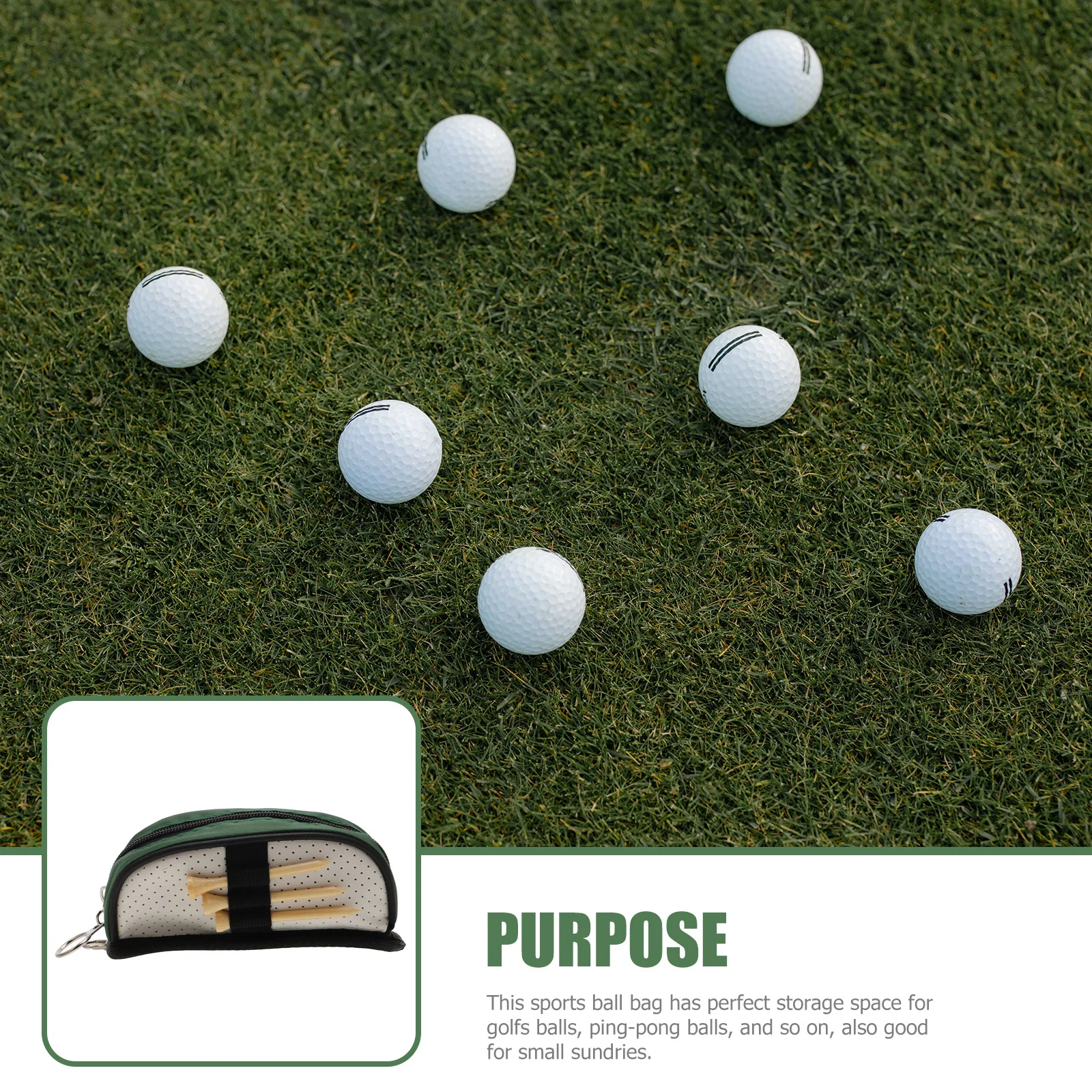 

Premium Golf Ball Organizer Portable Waist Pouch for Tennis Balls Small Sports Equipment Outdoor Gym Hiking Beach Washing