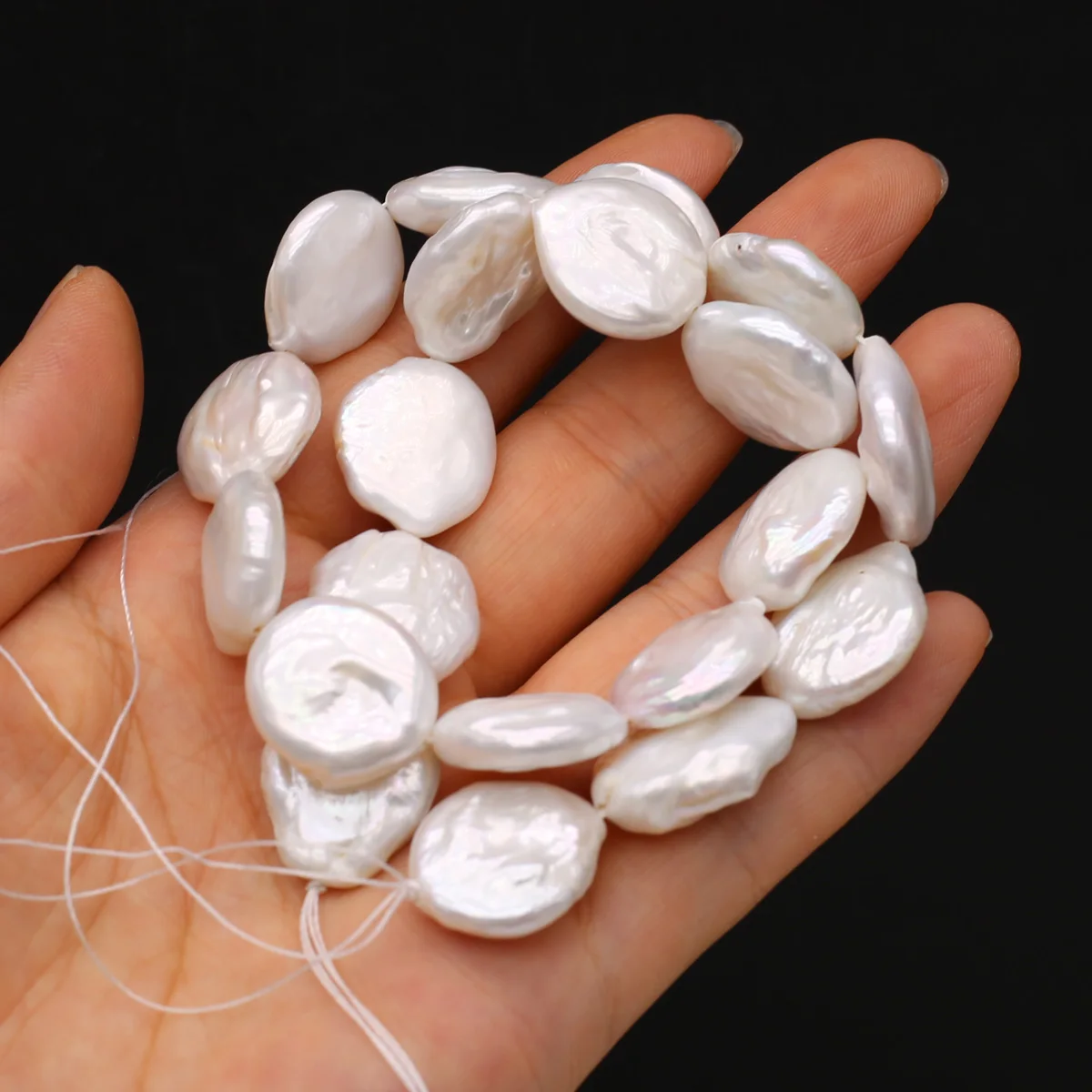 Natural Freshwater Pearls Beaded Disc shape Loose Spacer Beads for Jewelry Making Diy Fashion Bracelet Necklace Accessories Gift