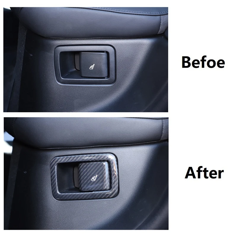 Для Maserati Grecale 2022 2023, сухое углеродное волокно, переключатель регулировки заднего сиденья автомобиля, рамка, накладка, декоративные аксессуары